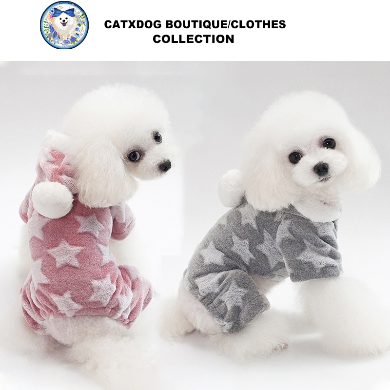 【Yuanzhs Pet】เสื้อแจ็กเก็ต ผ้าฟลีซ สี่ขา ลายดาว ขนาดเล็ก สําหรับสุนัข ชุดนอน สุนัข เล็ก ชุดนอนน้องหมา ชุดนอนสุนัข ชุดนอนสุนัข พันธ์ุ เล็ก เสื้อผ้าน้องสุนัข เสื้อหมา【S-XXL】