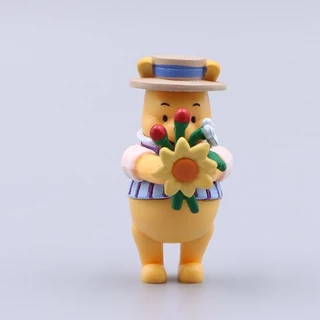 4 ชิ้น/เซ็ต Winnie the Pooh Cross Dressing Show Pilot Pooh Bear ชุดนอนเด็ก Edward Pooh ผ้าเช็ดปาก Mr Sanders รุ่น Q PVC Action Figure ตุ๊กตาของเล่น