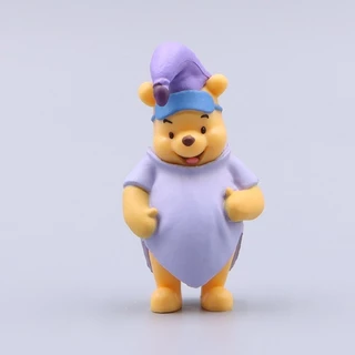 4 ชิ้น/เซ็ต Winnie the Pooh Cross Dressing Show Pilot Pooh Bear ชุดนอนเด็ก Edward Pooh ผ้าเช็ดปาก Mr Sanders รุ่น Q PVC Action Figure ตุ๊กตาของเล่น