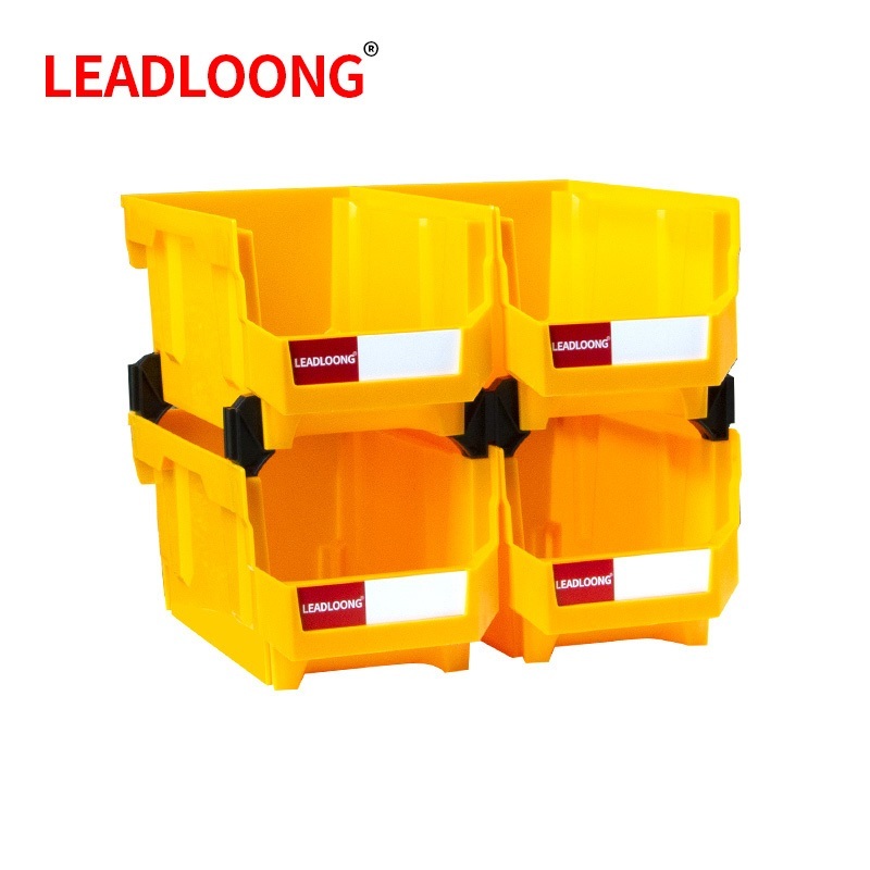 LEADLOONG V6 กล่องอะไหล่ 37.7x21.3x18cm 4ชิ้น กล่องเครื่องมือพลาสติกPP แข็งแรง วางซ้อนได้ จัดเก็บประหยัดพื้นที่