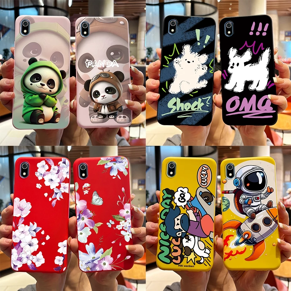 สําหรับ Xiaomi Redmi 7A 9A 9AT 9i 4G เคสโทรศัพท ์ แฟชั ่ นการ ์ ตูนพิมพ ์ ซิลิโคนกันกระแทก Soft TPU กรณี