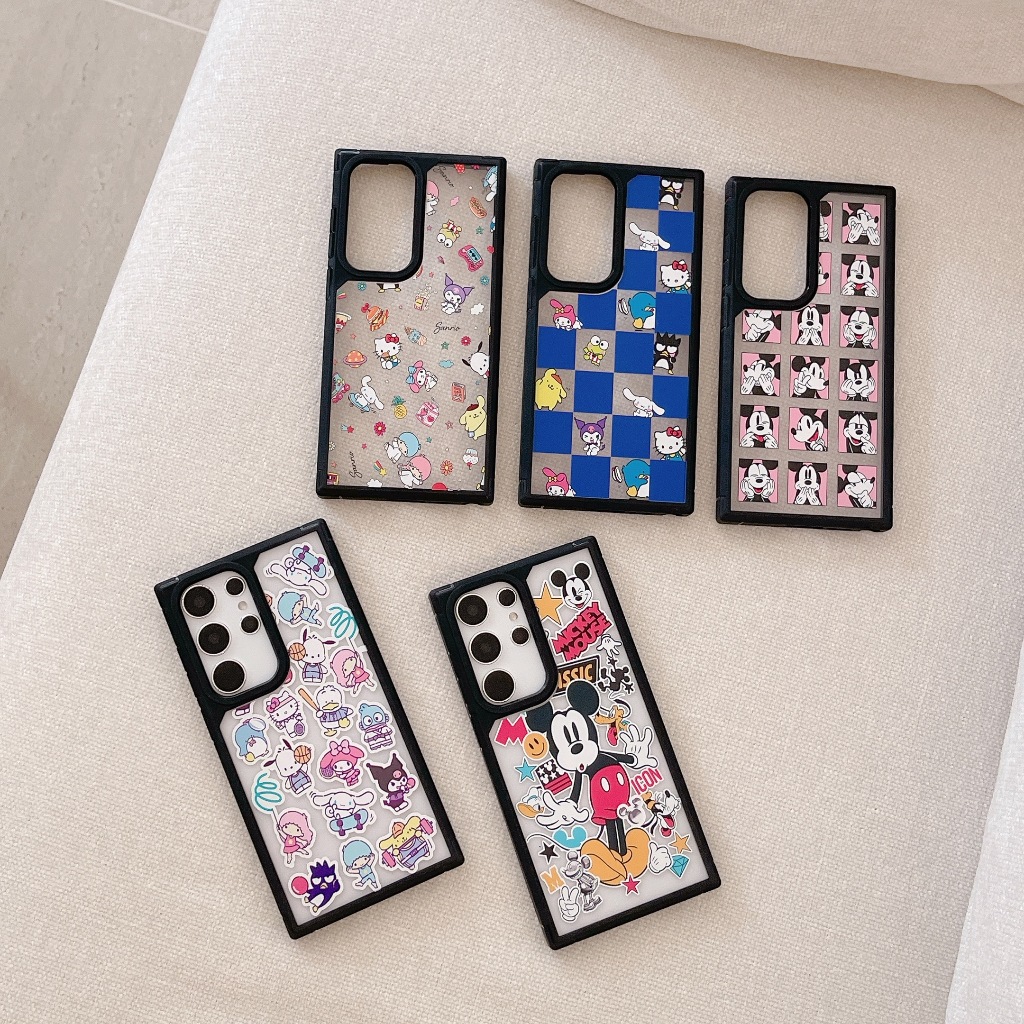 SANRIO SAMSUNG สําหรับsamsung S25 S24 S23 S22 Ultraน่ารักการ์ตูนMickey SanrioกรณีGalaxy S23 FE A05S A55 A35 A25 A54 5G HardกลับกรณีA34 A13 A14 เกราะกันกระแทกA04S A23 M23 M13