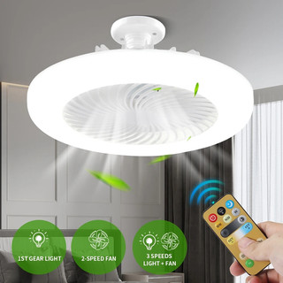 3 Colors Modern Ceiling Fan With Remote Control LED Light (3000K-6000K) Energy Efficient Remote Controlled Light Silent