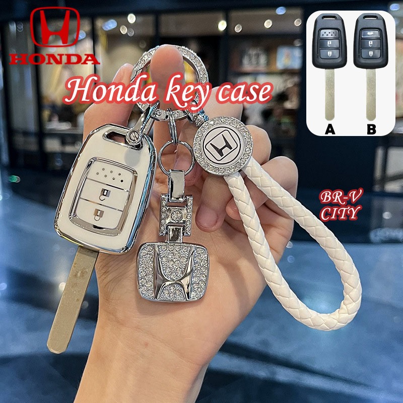 พวงกุญแจ Honda 2 ปุ ่ ม 3 ปุ ่ มสําหรับ Honda City BR-V TPU เคสกุญแจพวงกุญแจรวมทุกอย ่ าง