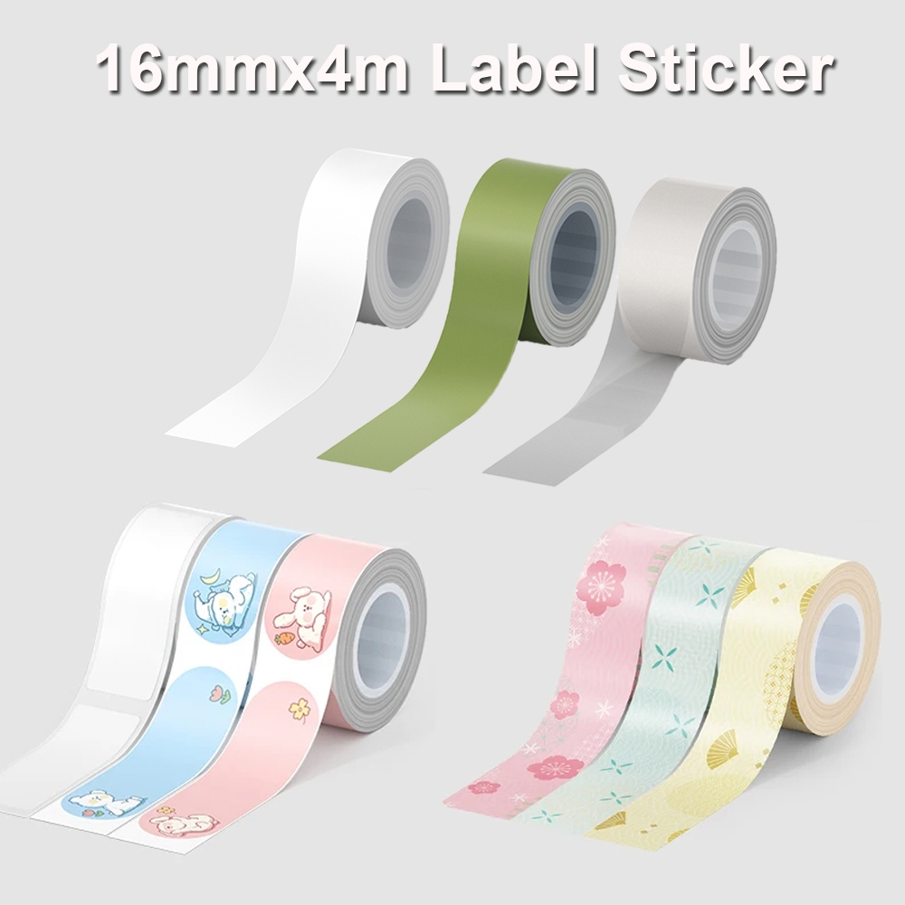 3 ม้วน 16 มม.* 4 M 12 มม.* 35 มม.ป้ายสําหรับ MakeID L1 L1-A ป้าย Maker Inkless การพิมพ์ DIY Mini Thermal label เครื่องพิมพ์สติกเกอร์ป้าย