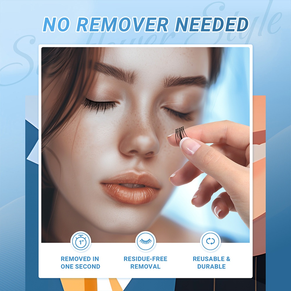 Nagaraku Self-Adhesive DIY ขนตาปลอม Self-Grafting ขนตาปลอมสไตล์ดอกทานตะวัน - รูปที่ 2