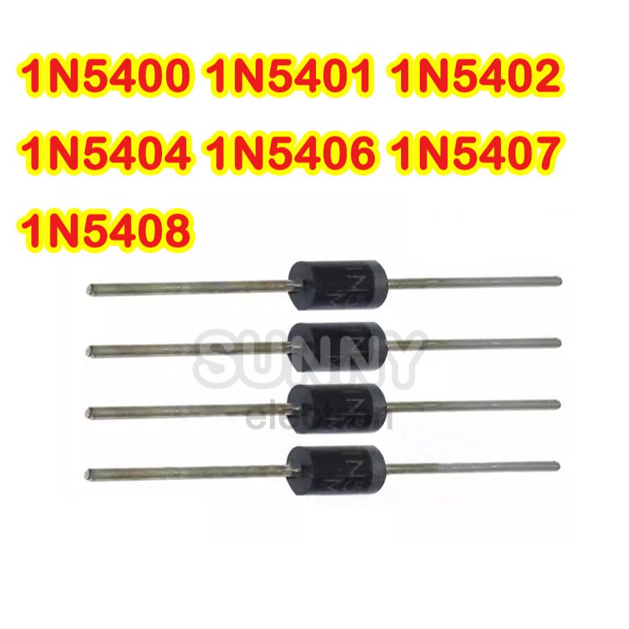 20PCS 1N5400 1N5401 1N5402 1N5404 1N5406 1N5407 1N5408 In-line Rectifier ไดโอด