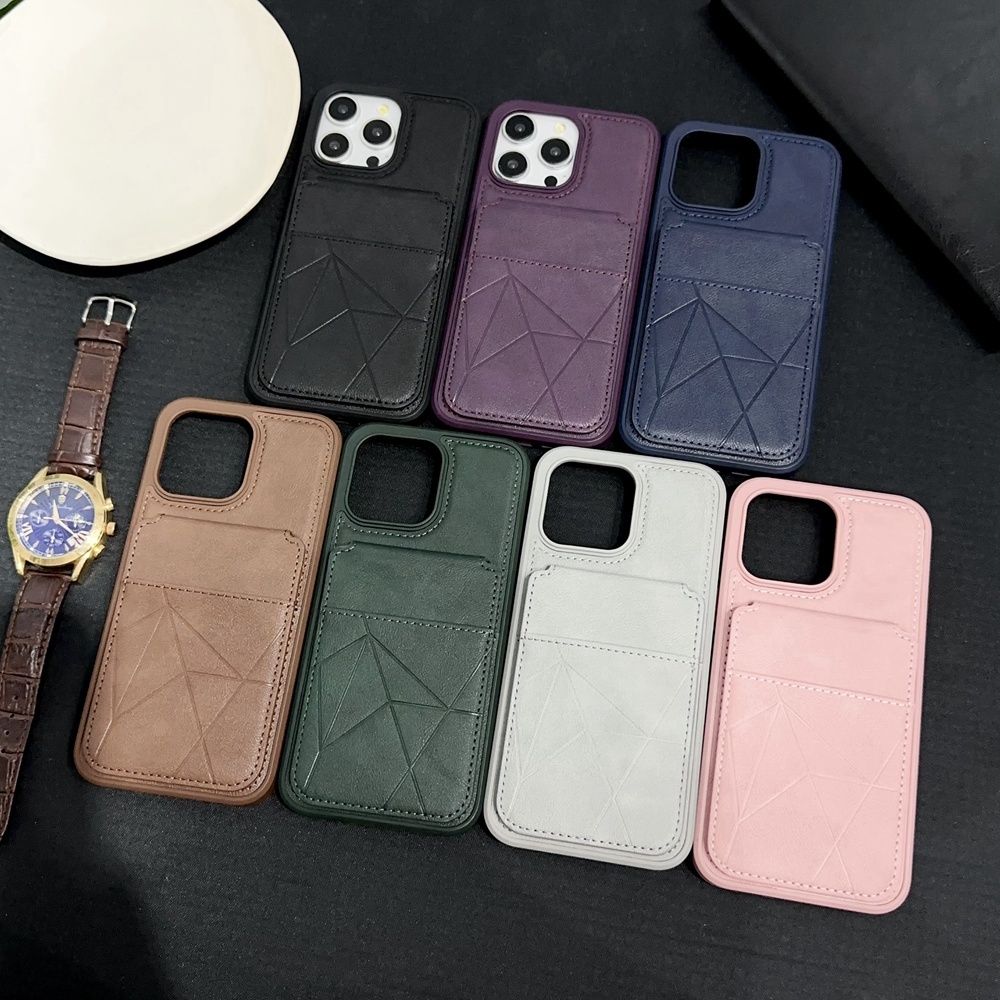 แฟชั่นใหม่แนวตั้งผู้ถือบัตรสําหรับ ไอโฟน For iPhone 11 12 13 14 15 16 Pro Max มือโปร สูงสุด กรณีหนัง ปู่ หรูหรากันกระแทกยืนผู้ถือปก