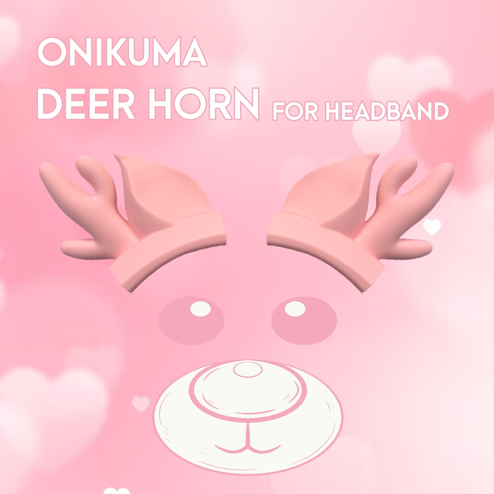 ONIKUMA หูแมวสีชมพูหูกวางสีชมพูอุปกรณ์เสริมหูฟัง