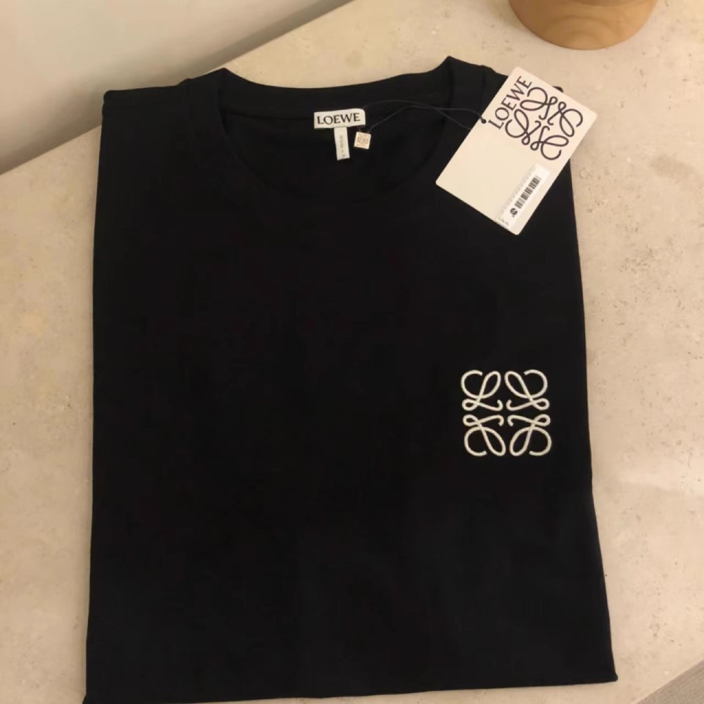 สูญเสีย เสื้อยืดโลโก้ใหม่คลาสสิกคอกลมแขนสั้นผู้ชายและผู้หญิงคู่สบายๆ