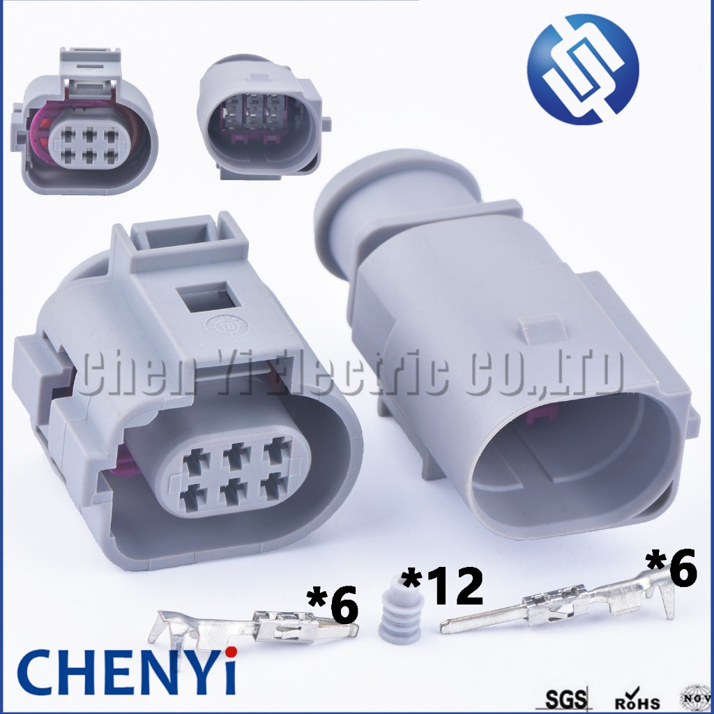 ขั้วต่อกันน้ํารถยนต์ 6 พิน 1J0973713G 1J0 973 713 G EGR ปลั๊กวาล์ว Auto Socket 4212 1200 42121200 4G