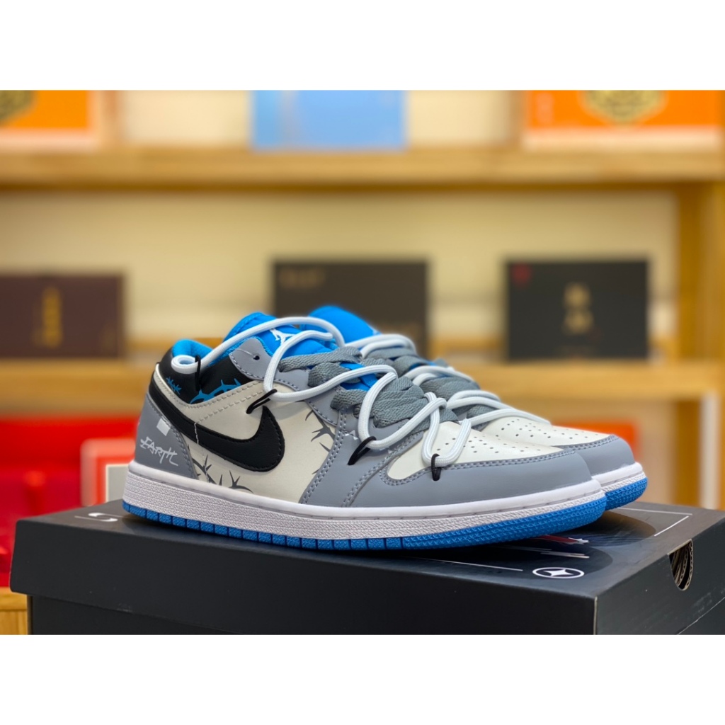 NK Air A/J 1 Low A/J 1a/j Generation Destruction Laced-Up Low-Top ผู้ชายผู้หญิงกีฬารองเท้ารองเท้าสบา