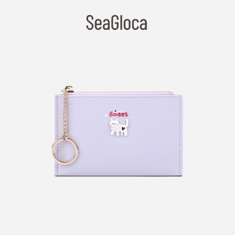 Seagloca ใหม ่ มัลติฟังก ์ ชั ่ นแมวน ่ ารักซิปการ ์ ดถือกระเป ๋ าสตางค ์ สําหรับผู ้ หญิงหมายเลข 1890