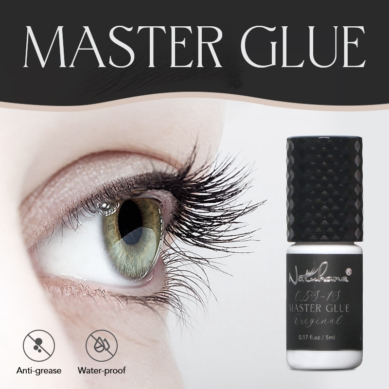 Natuhana กาวต ่ อขนตา Quick-drying Master กาวสีดํากาวติดทนนานสําหรับ Lash Extensions.