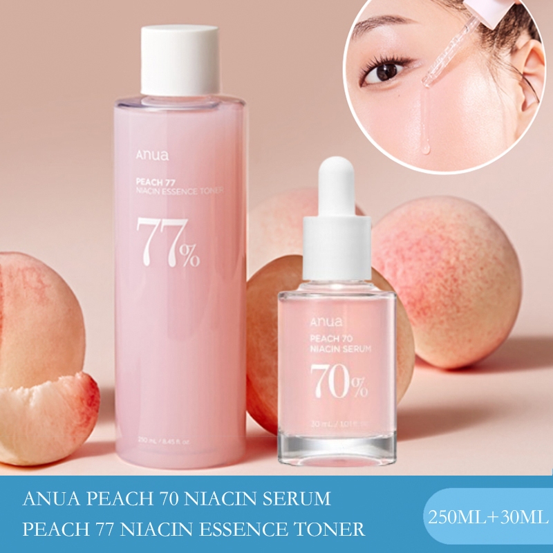 Anua Peach 70 Niacin Serum 30mL/Peach 77 Niacin Essence Toner 250ml