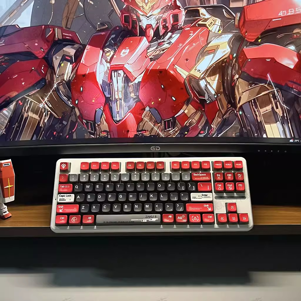 Zaku Keycaps 120 คีย ์ วัสดุ PBT MDA โปรไฟล ์ การส ่ งผ ่ านแสงด ้ านข ้ างงานฝีมือระเหิดความร ้ อนห ้ าด ้ าน