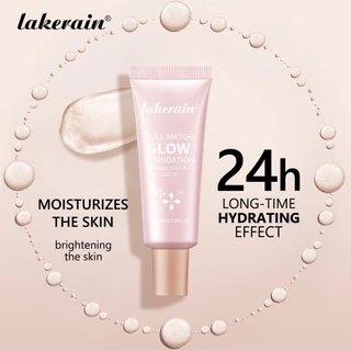 Lakerain Glow Foundation Liquid Face Filter High Shine Finish Tinted Highlight Hydrating Long-lasting Face Makeup,Natural Glow Enhancer,For An All Day