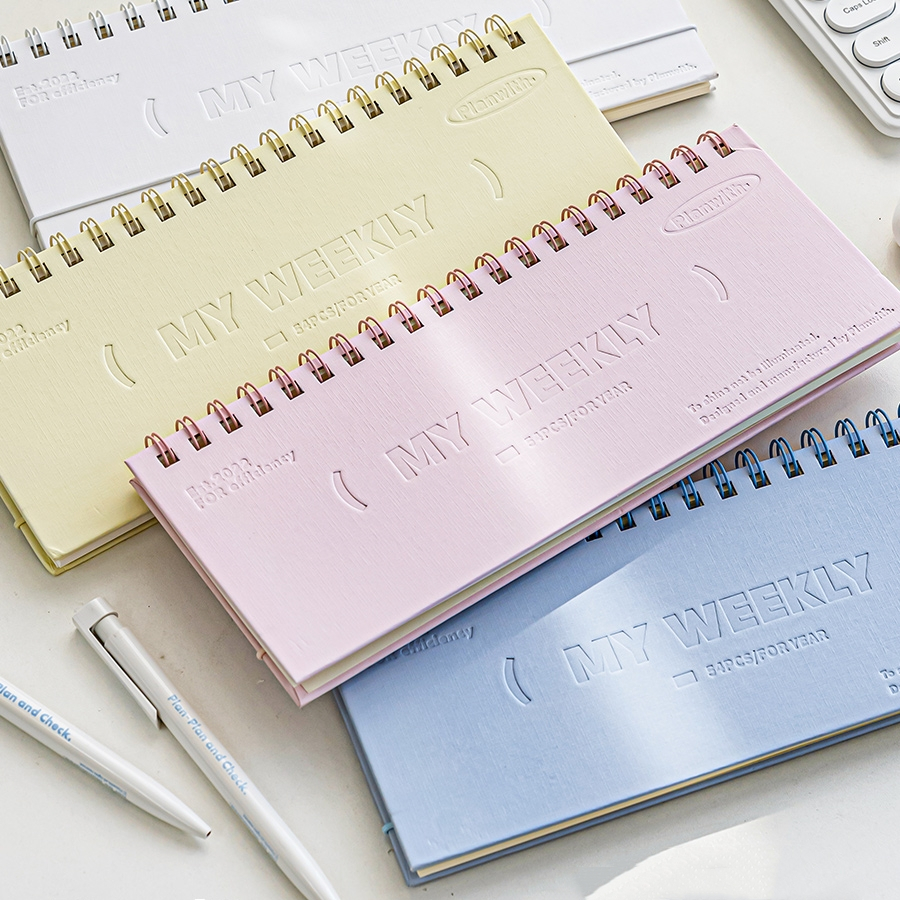 Penlab หนึ่งปีรายสัปดาห์ Plan Book Bungle สายไฟปกแข็ง 54 สัปดาห์ตาราง Checklist ไดอารี่ Memo To Do List ตารางของขวัญโรงเรียน C7638