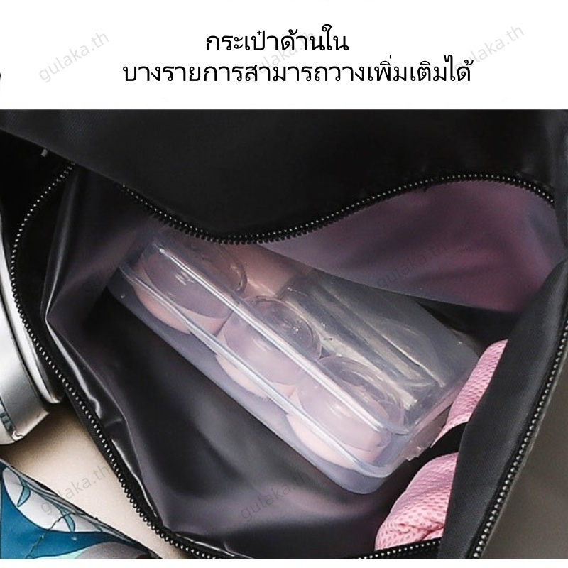 กระเป๋าเดินทางมีสไตล์ ฟิตเนส ความจุขนาดใหญ่กลางแจ้ง กระเป๋าถือ แบบพับได้ กระเป๋าสะพายไหล่ - รูปที่ 3