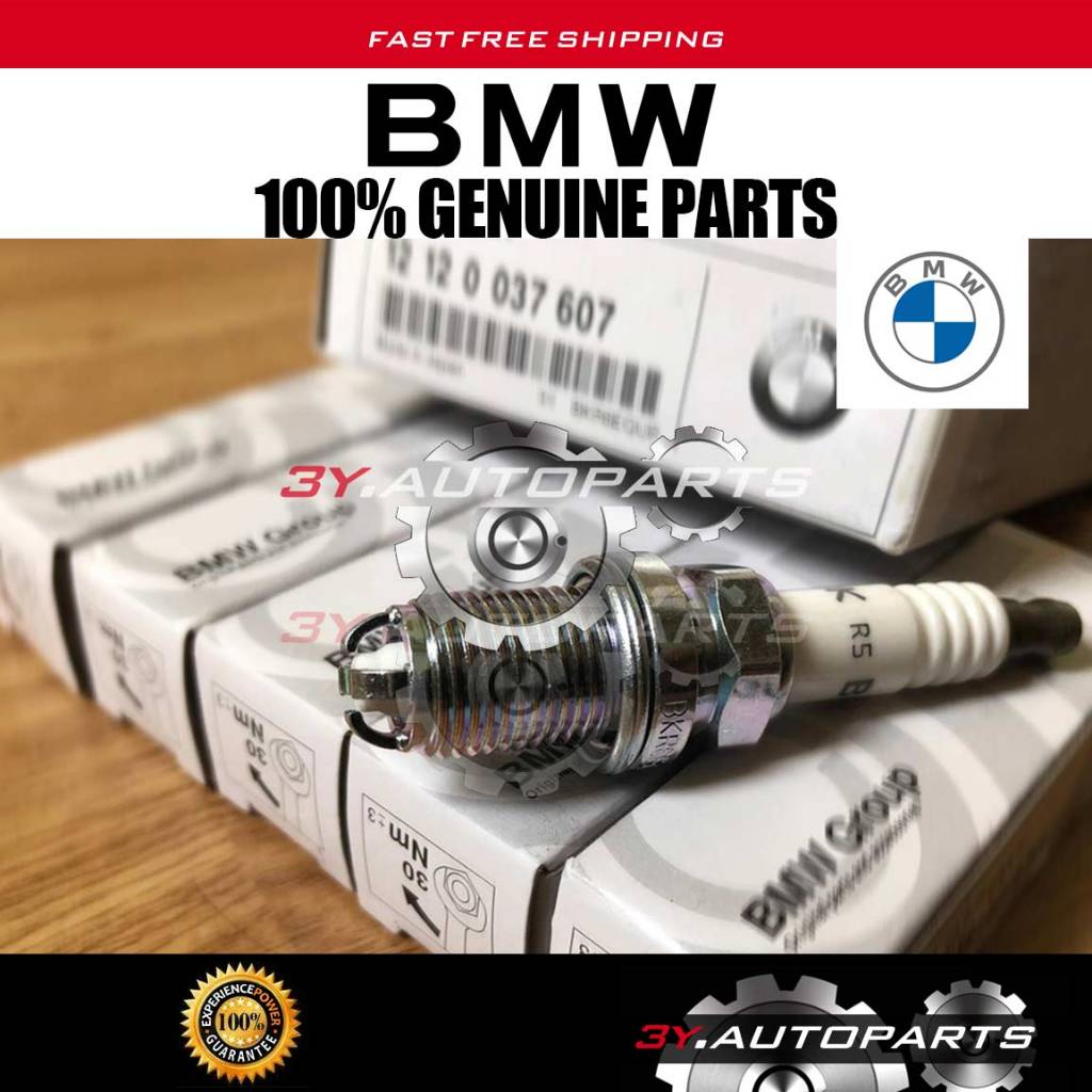 หัวเทียน BMW 12120037607  (1 เขี้ยว) BKR6EQUP BMW E34 E36 E38 E39 E46 M62 E65 M54 Z3 เบอร์อะไหล่ 121