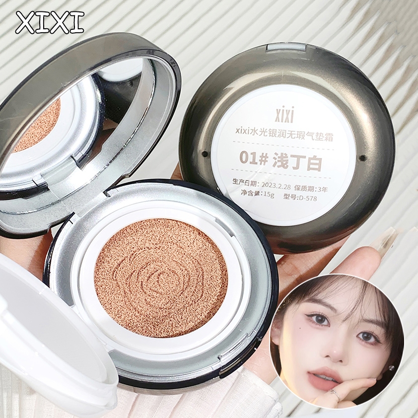 Xixi Air Cushion Cream 12H Lasting Holding แต่งหน้า Moisten Light Thin คอนซีลเลอร์ควบคุมน้ํามันธรรมชาติสดชื่นเครื่องสําอางบํารุงผิวหน้า NO.D578