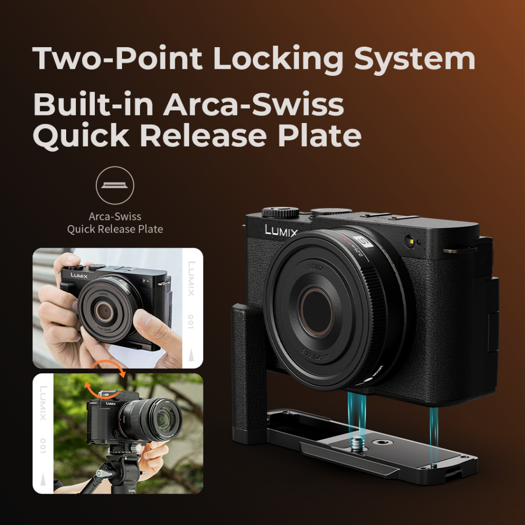 กรงกล้อง SmallRig ซองหนัง ด้ามจับรูปตัว L สําหรับ Panasonic LUMIX S9 #4515 #4703 #4517