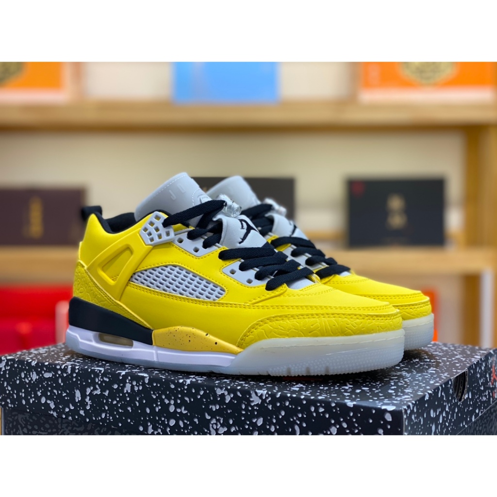 Air A/J Spizike Low AJ a/j Spirisike Lee สีดําสีเหลือง FQ1759-101 ผู้ชายผู้หญิงกีฬารองเท้ารองเท้าสบา