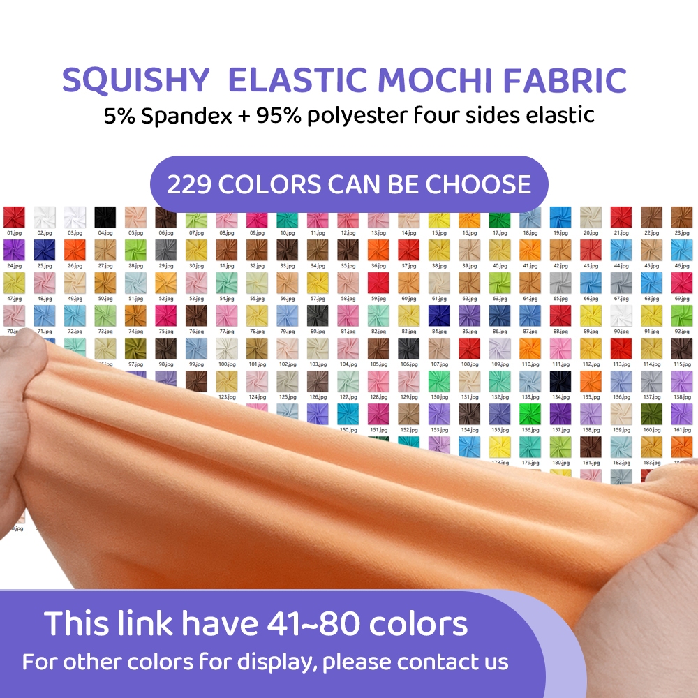 1mm Pile Mochi Minky ผ้า 95% โพลีเอสเตอร์ 5% Spandex สิ่งทอผ้ายืด Four Side Super Soft Plush ผ้าสําหรับ Diy เย็บของเล่น