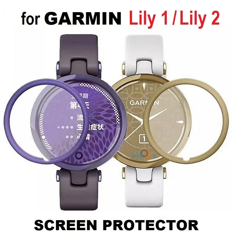 3dขอบโค้งป้องกันหน้าจอสําหรับgarmin Lily 2 / Lily 1 ป้องกันหน้าจอAnti-Scratchฟิล์มกันน้ําสมาร์ทนาฬิกาเต็มรูปแบบนุ่มป้องกันฟิล์มอุปกรณ์เสริมนาฬิกา