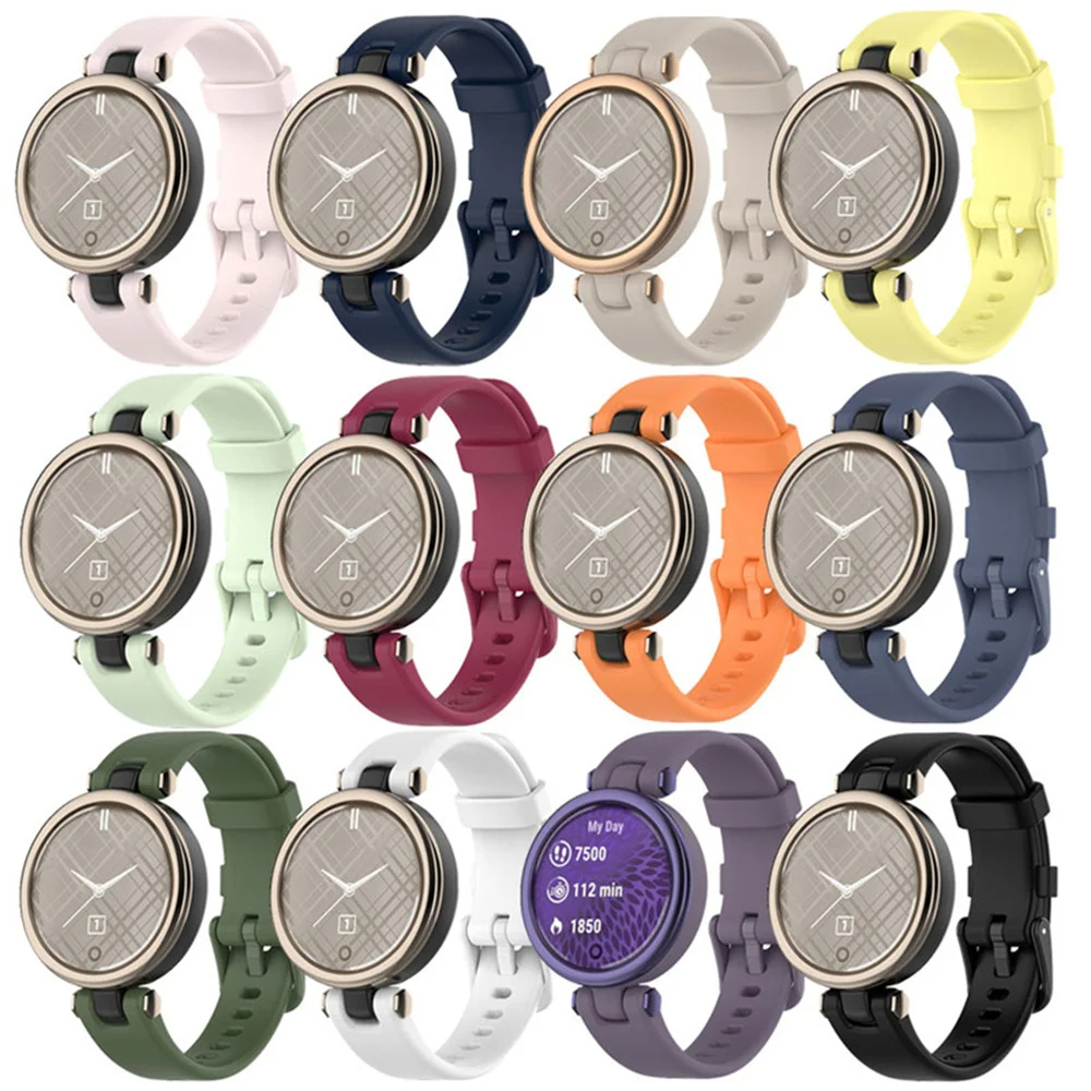 ผู้หญิงซิลิโคนอ่อนนุ่มสายนาฬิกาเหมาะสําหรับ Garmin Lily, สายรัดข้อมือกีฬาสําหรับ Garmin Lily สร้อยข้อมือ Relacement นาฬิกาอุปกรณ์เสริม