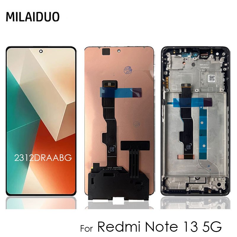 6.67 "Super AMOLEDสําหรับXiaomi Redmiหมายเหตุ13 5G LCD Touch Screen Digitizer AssemblyสําหรับRedmi N