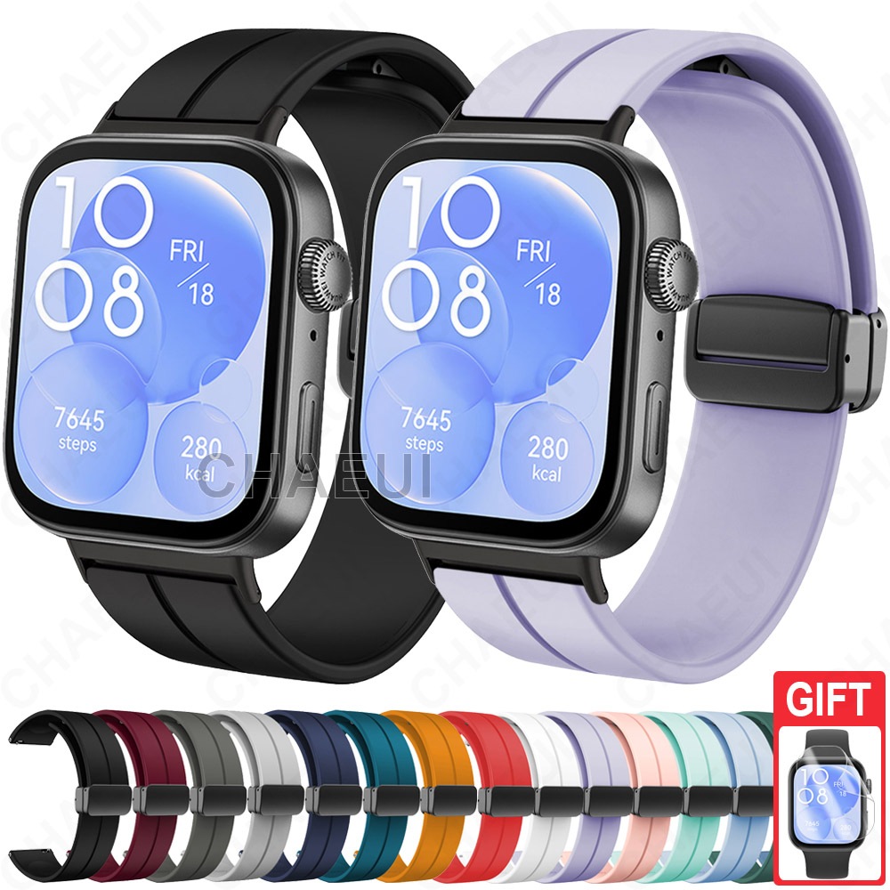 สายซิลิโคนระบายอากาศอุปกรณ ์ เสริมสร ้ อยข ้ อมือสายรัดข ้ อมือสําหรับ Huawei Watch Fit 3 2 / Huawei Watch Fit Special Edition
