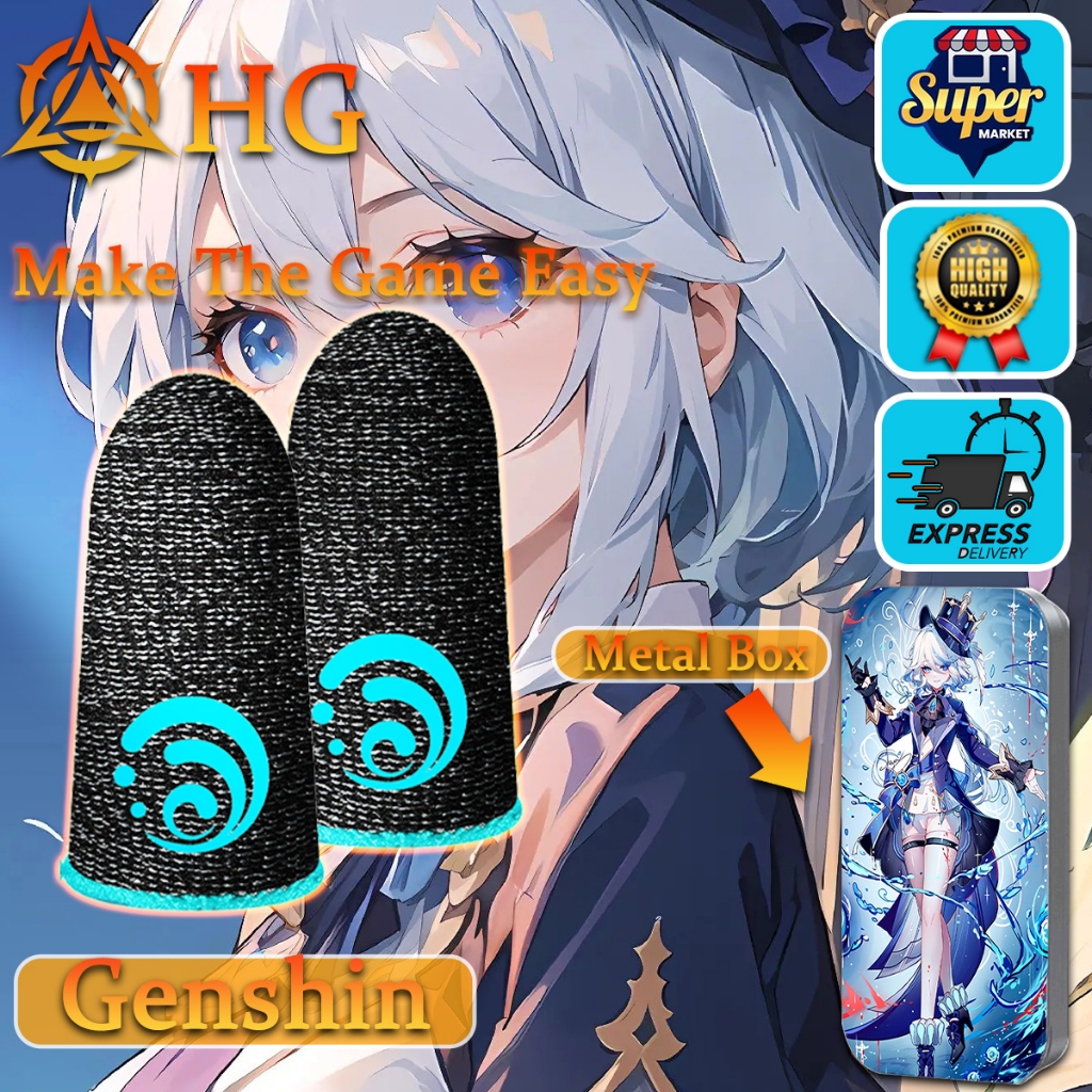 【Genshin Impact 】 ถุงมือปลายนิ ้ วเกมมือถือHG กันเหงื ่ อกันลื ่ นหน ้ าจอสัมผัสแขนนิ ้ วสําหรับเล ่ นเกม