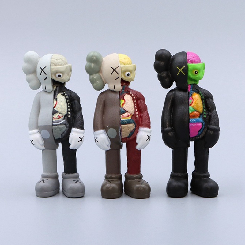 1 ชิ้น 5.3 ซม.แฟชั่นสไตล์ KAWS XX Eyes Human Anatomy PVC Action Figure รูปปั้นคอลเลกชันเดสก์ท็อปรถตกแต่งตุ๊กตาของเล่น
