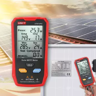 Uni-t UT673PV พลังงานแสงอาทิตย ์ MPPT Meter 5 ~800W PV โมดูลเครื ่ องทดสอบพลังงานสูงสุดวงจรเปิดแรงดันไฟฟ ้ าลัดวงจรปัจจุบัน Lmp Vmp ทดสอบ