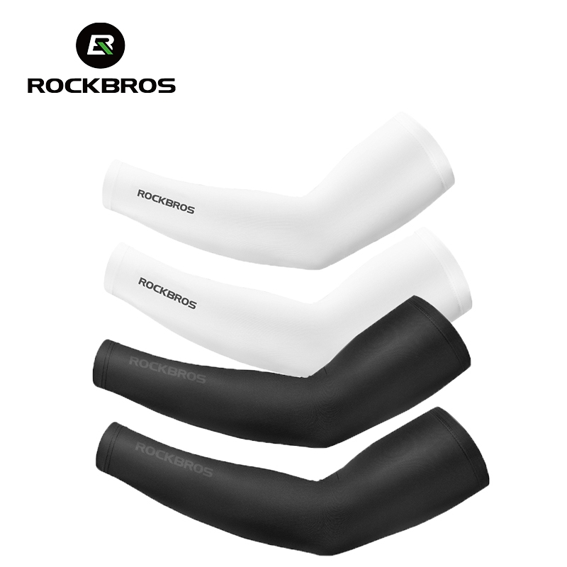 【TH Delivery】ROCKBROS ปลอกแขนกันแดด ผ้าเย็นนุ่ม ป้องกันรังสี UV ระบายอากาศได้ดี สำหรับกิจกรรมกลางแจ้งในฤดูร้อน