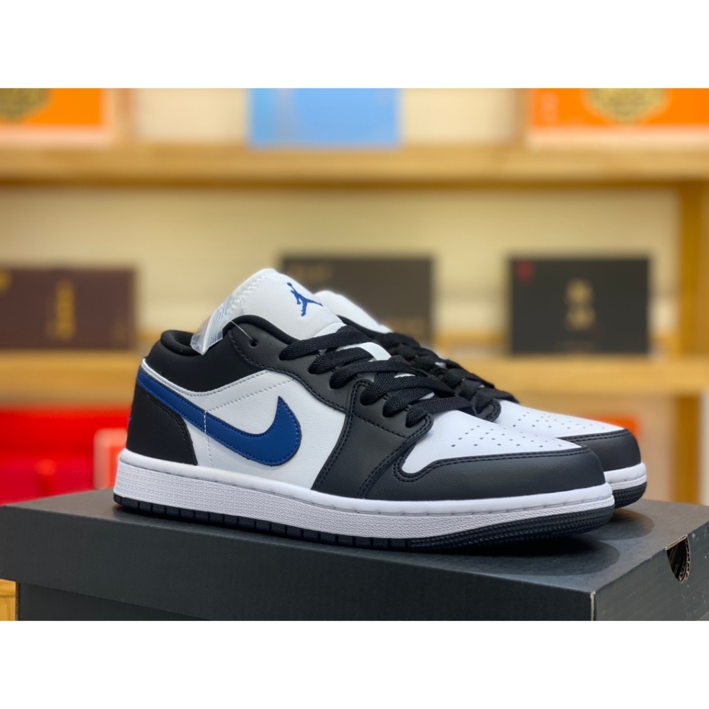 Air A/J1 Low Joe 1 A/J 1 Low-Top สีดําสีขาวสีฟ้า0774-040 ผู้ชายผู้หญิงกีฬารองเท้ารองเท้าสบายๆ