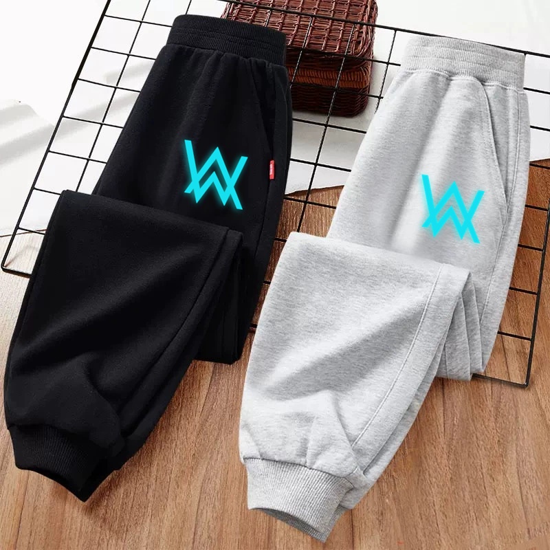 Boy's luminous pant alan walker trousers kids cotton sweatpants กางเกงลำลองเด็ก