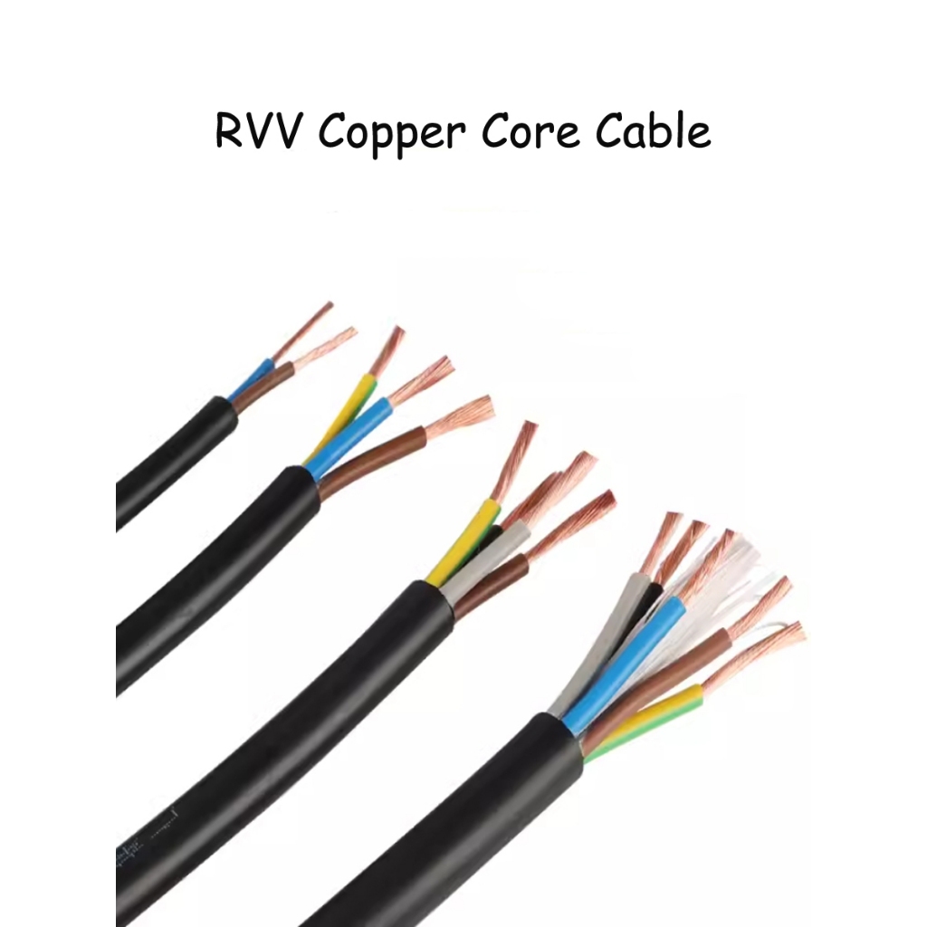 Rvv Sheath Cable 22AWG/20AWG/18AWG/17AWG 2 3 4 5 6 7 8 10 Cores PVC Sheathed ยืดหยุ ่ นสายไฟควบคุมสั