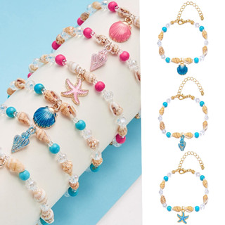 Handmade Shell สร ้ อยข ้ อมือชายหาดปลาดาว Conch สร ้ อยข ้ …