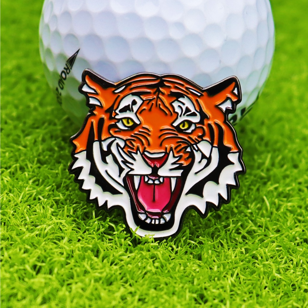 ใหม ่ อุปกรณ ์ กอล ์ ฟอุปกรณ ์ เสริม Golf Ball Marker หมวกคลิป Creative Tiger Ball Marker LY5872 - รูปที่ 2