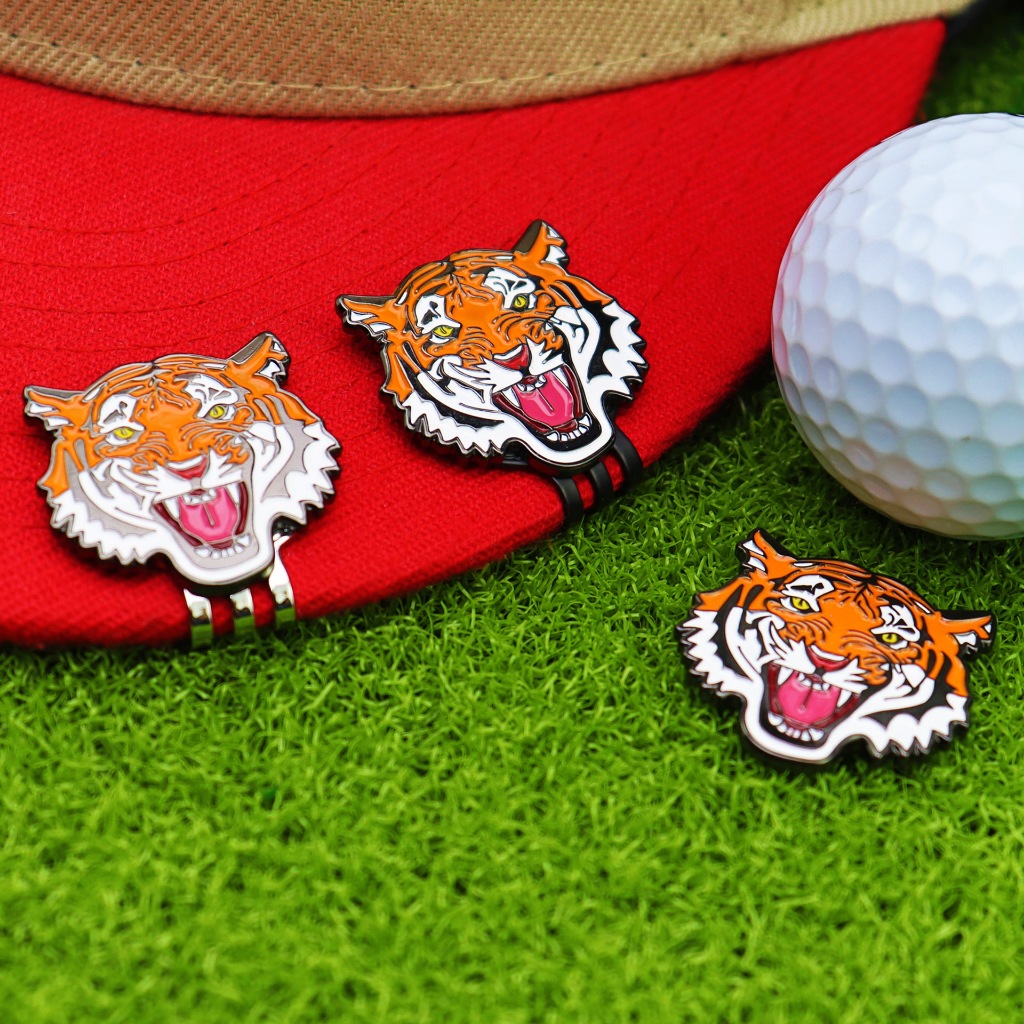 ใหม ่ อุปกรณ ์ กอล ์ ฟอุปกรณ ์ เสริม Golf Ball Marker หมวกคลิป Creative Tiger Ball Marker LY5872 - รูปที่ 3