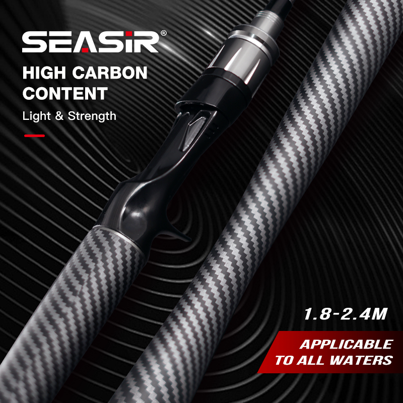 Seasir Grandmaster Fishing Rod HIGH Tonnage คาร์บอนผ้า 6000g น้ําหนัก Test Smooth Ceramic Guide Ring Lure น้ําหนัก 4-22G 1.8 m/2.1 m/2.4 m Spinning/Casting Fishing Rod