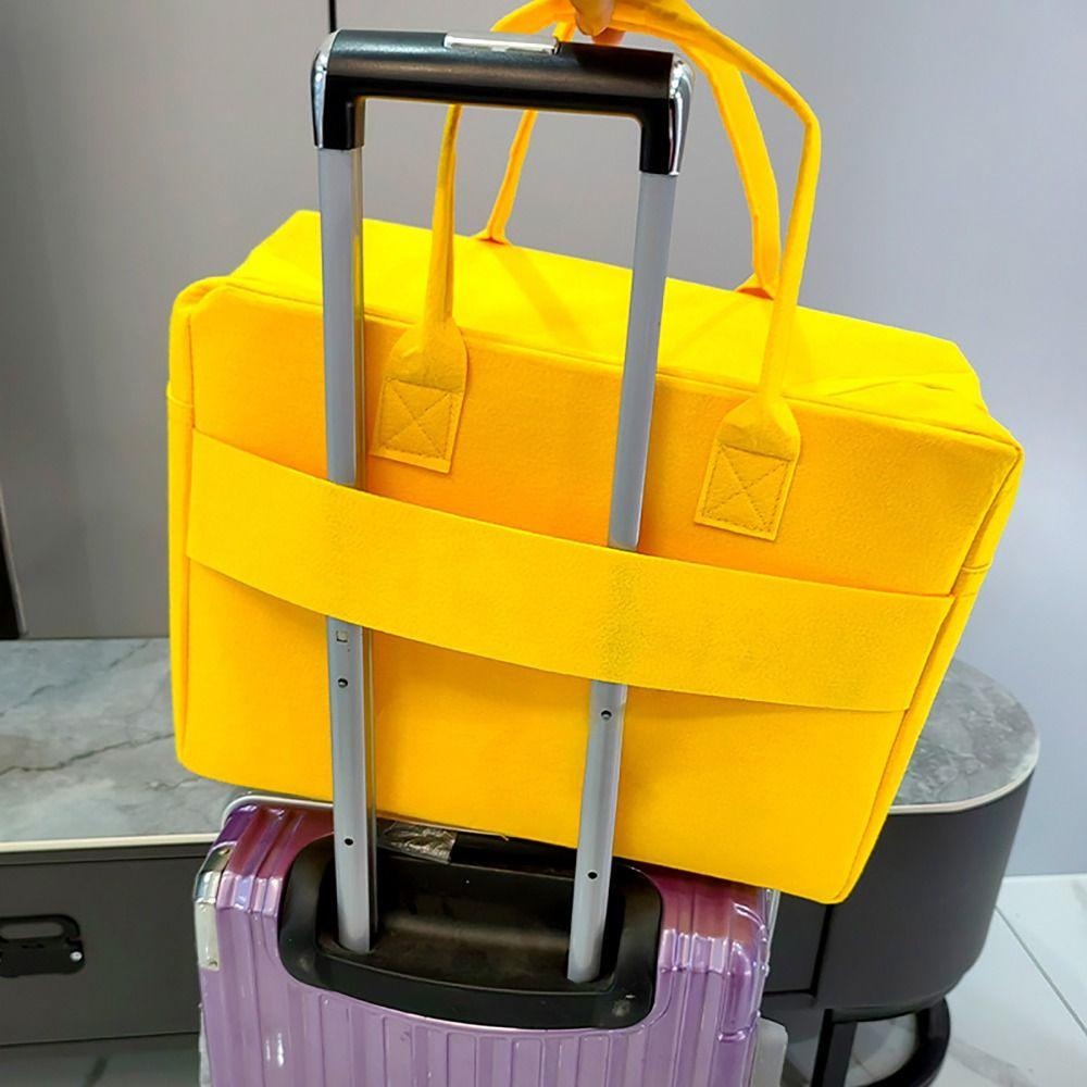 กระเป๋าถือ ผ้าสักหลาด ทนทาน วามจุขนาดใหญ่ แบบพกพา แฟชั่นมา น่ารัก-กันน้ำ กระเป๋าเดินทางการ์ตูน - รูปที่ 4