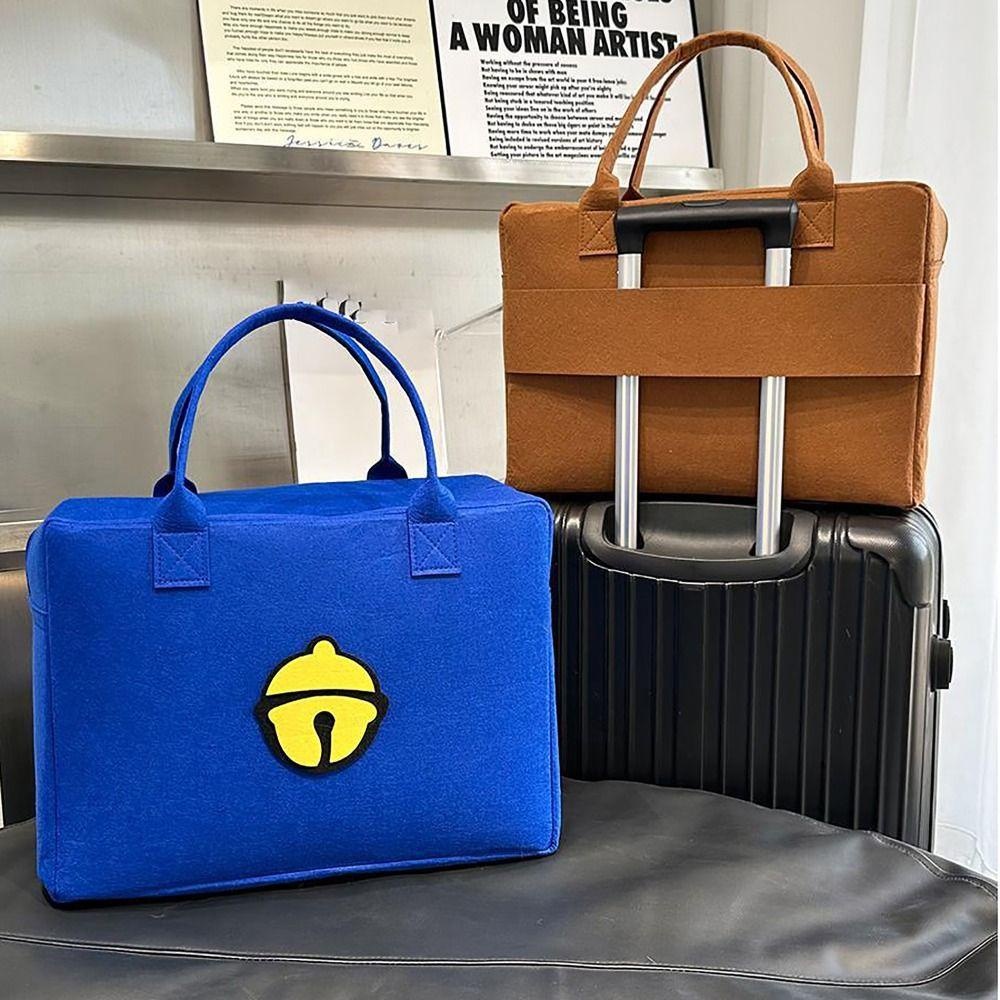 กระเป๋าถือ ผ้าสักหลาด ทนทาน วามจุขนาดใหญ่ แบบพกพา แฟชั่นมา น่ารัก-กันน้ำ กระเป๋าเดินทางการ์ตูน - รูปที่ 7