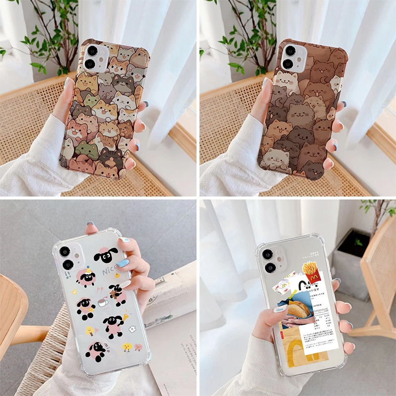 สี่มุมหนาการ์ตูนสัตว์เคสโทรศัพท์One Plus One Plus Nord CE2 N20 10 9RT 2 9 8 7 6T 5T N100 N10 Pro Lit