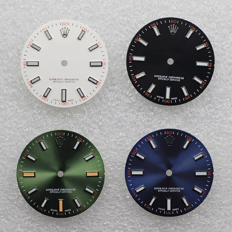 Eta2824 Dial 8215 นาฬิกากลไกอัพเกรดแผ ่ นสีฟ ้ าสีเขียว Luminous Rolex 36mm นาฬิกา Dial