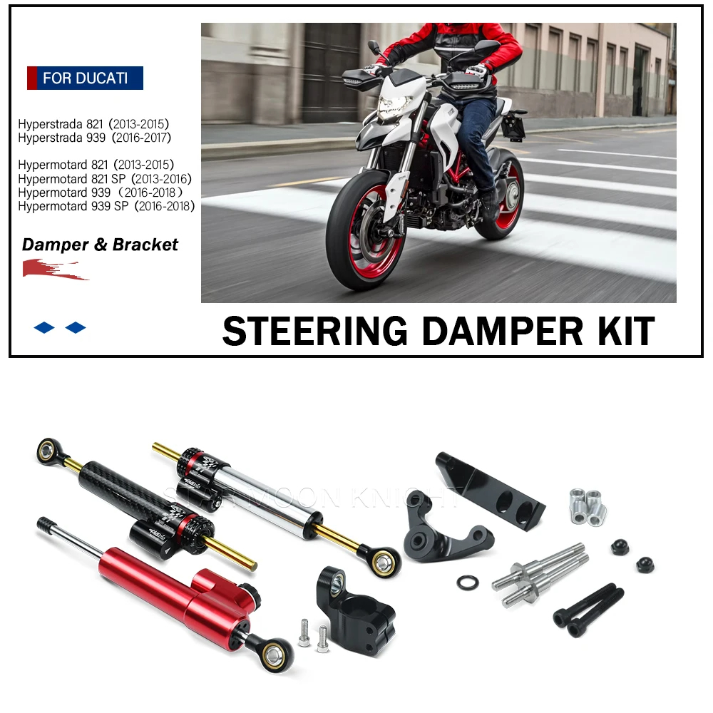 อุปกรณ ์ เสริมรถจักรยานยนต ์ สําหรับ Ducati Hyperstrada 821 939 Hypermotard 939 821 SP พวงมาลัย Damper Stabilizer ยึด