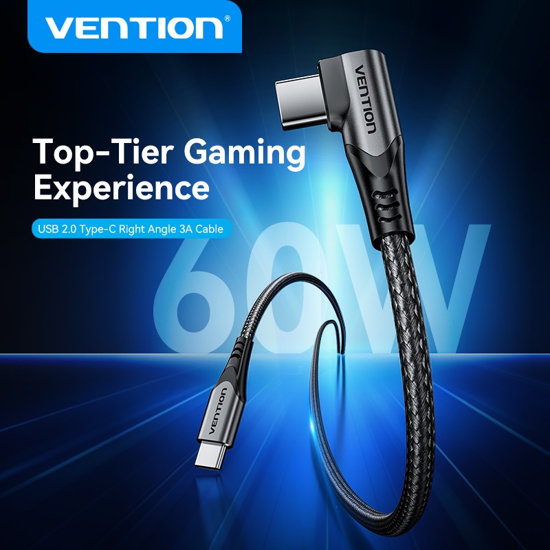 Vention สาย USB 2.0 Type-C 3A 480Mbps อลูมิเนียมอัลลอยด ์ USB Fast Charge เข้ากันได้ iPhone16/15 Macbook