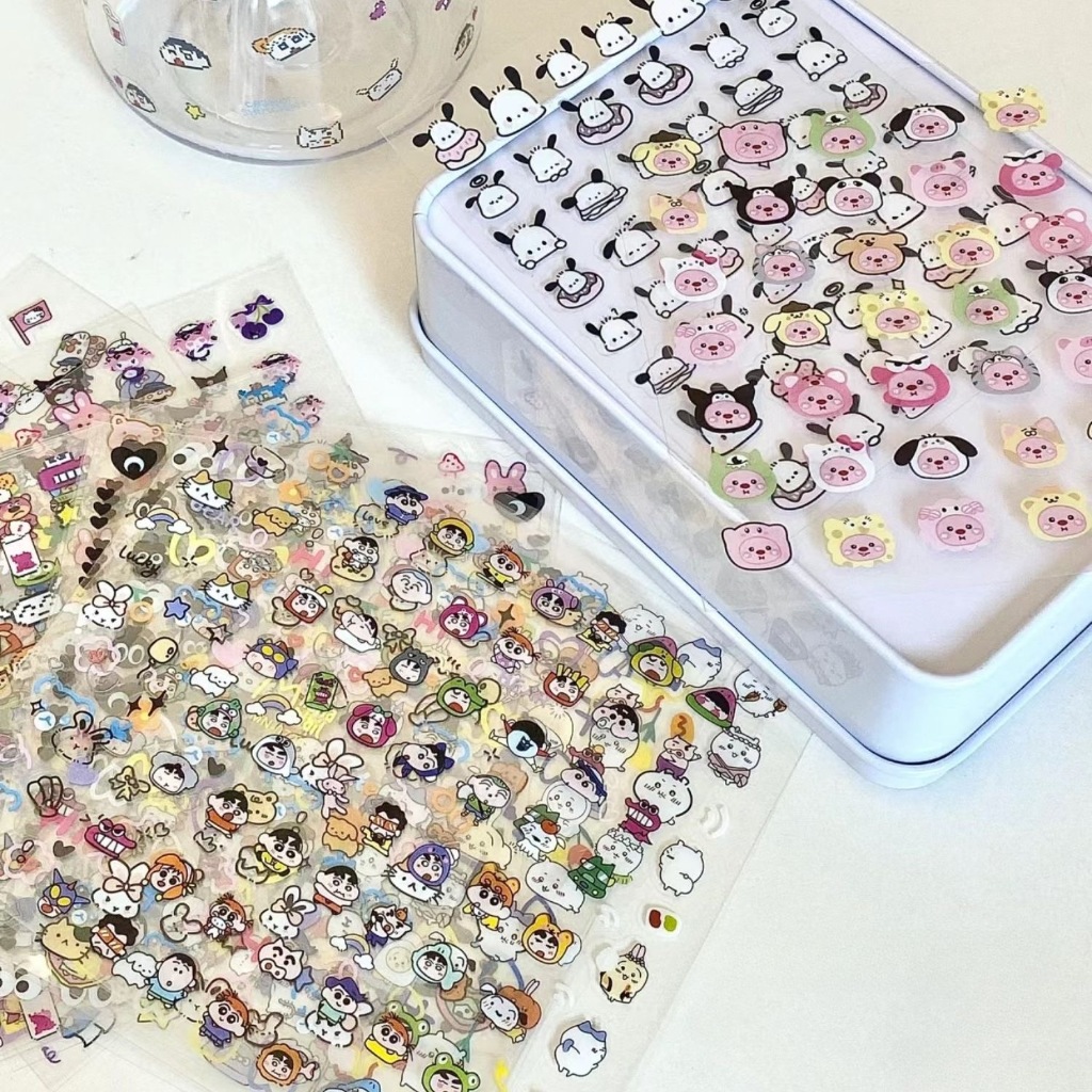 น ่ ารักการ ์ ตูนสติกเกอร ์ Sanrio สติกเกอร ์ ตกแต ่ งสติกเกอร ์ กันน ้ ํา PET สติกเกอร ์ Scrapbooking DIY สติกเกอร ์